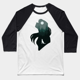 Raised With A Wolf In Her Chest Baseball T-Shirt